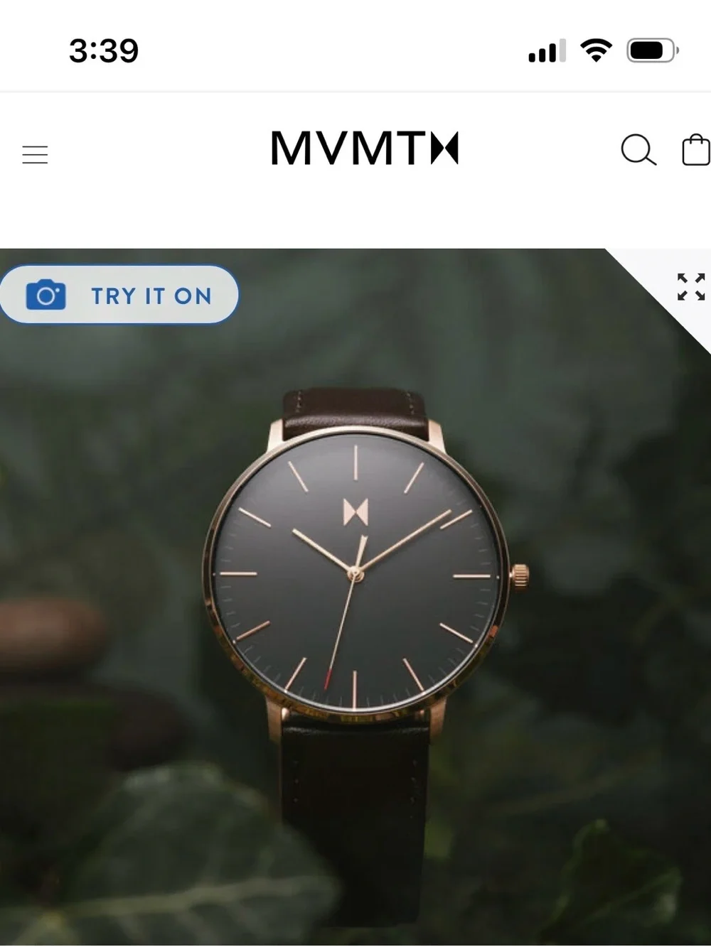 MVMT Rose Gold Watch with Black Dial and Extra Black Leather Band